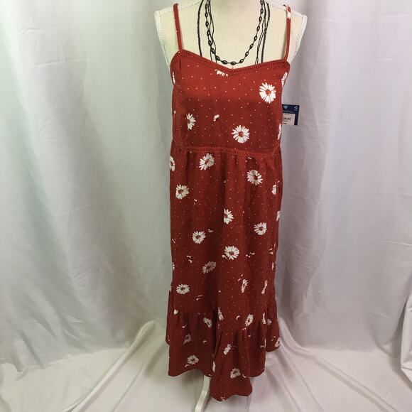 Arizona Jean Co Floral Sundress Rust White XS - Picture 13 of 13